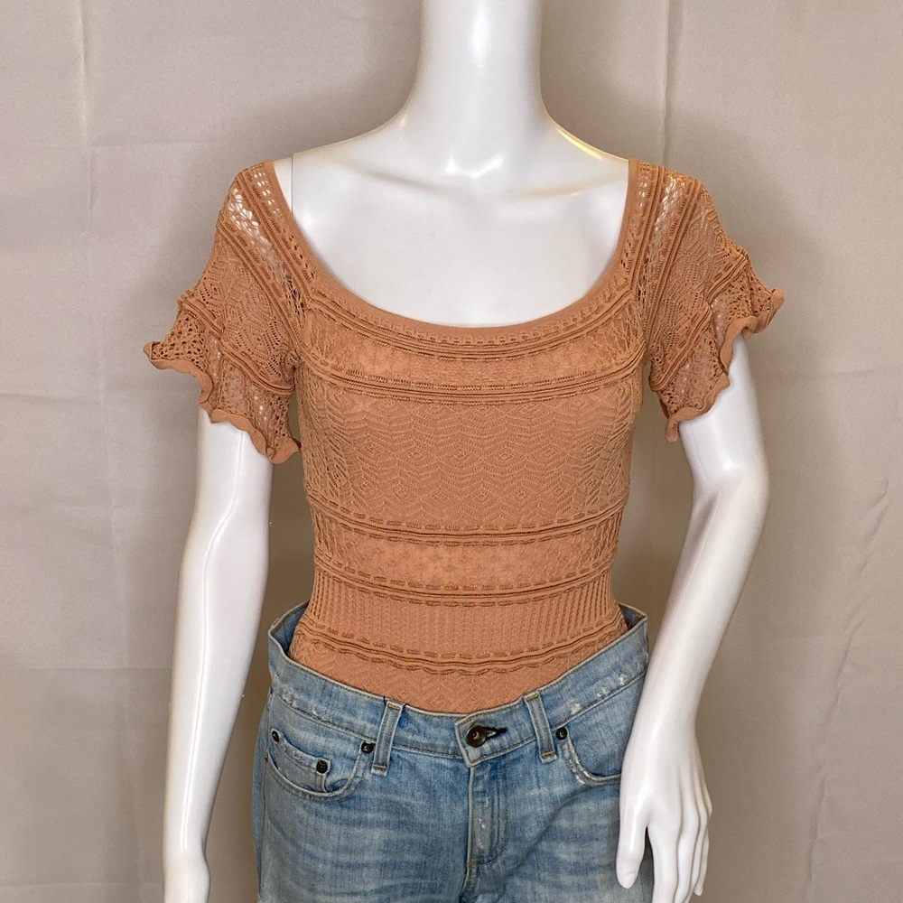 Tan lace bodysuit